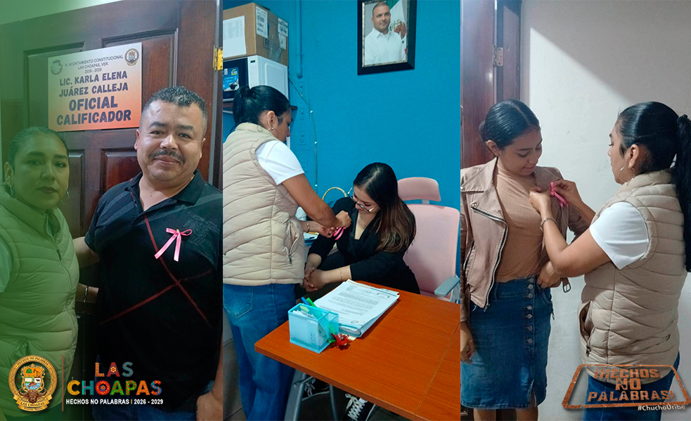 🎀 LA PREVENCIÓN NO SE DETIENE: LAS CHOAPAS CONMEMORA EL DÍA MUNDIAL DE LA LUCHA CONTRA EL CÁNCER DE MAMA