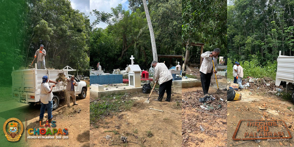Realizan labores de limpieza y mantenimiento en el Panteón de Huapacalito