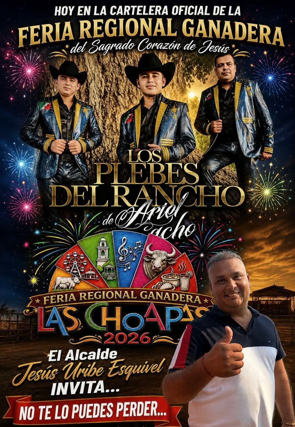 Ven y disfruta del gran concierto de Los Plebes del Rancho