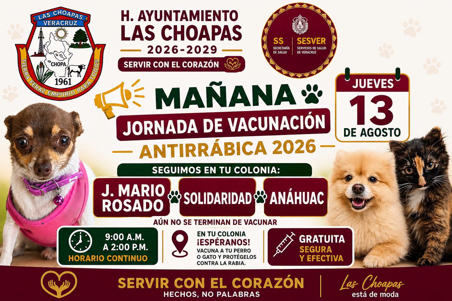 JORNADA DE VACUNACIÓN ANTIRRÁBICA