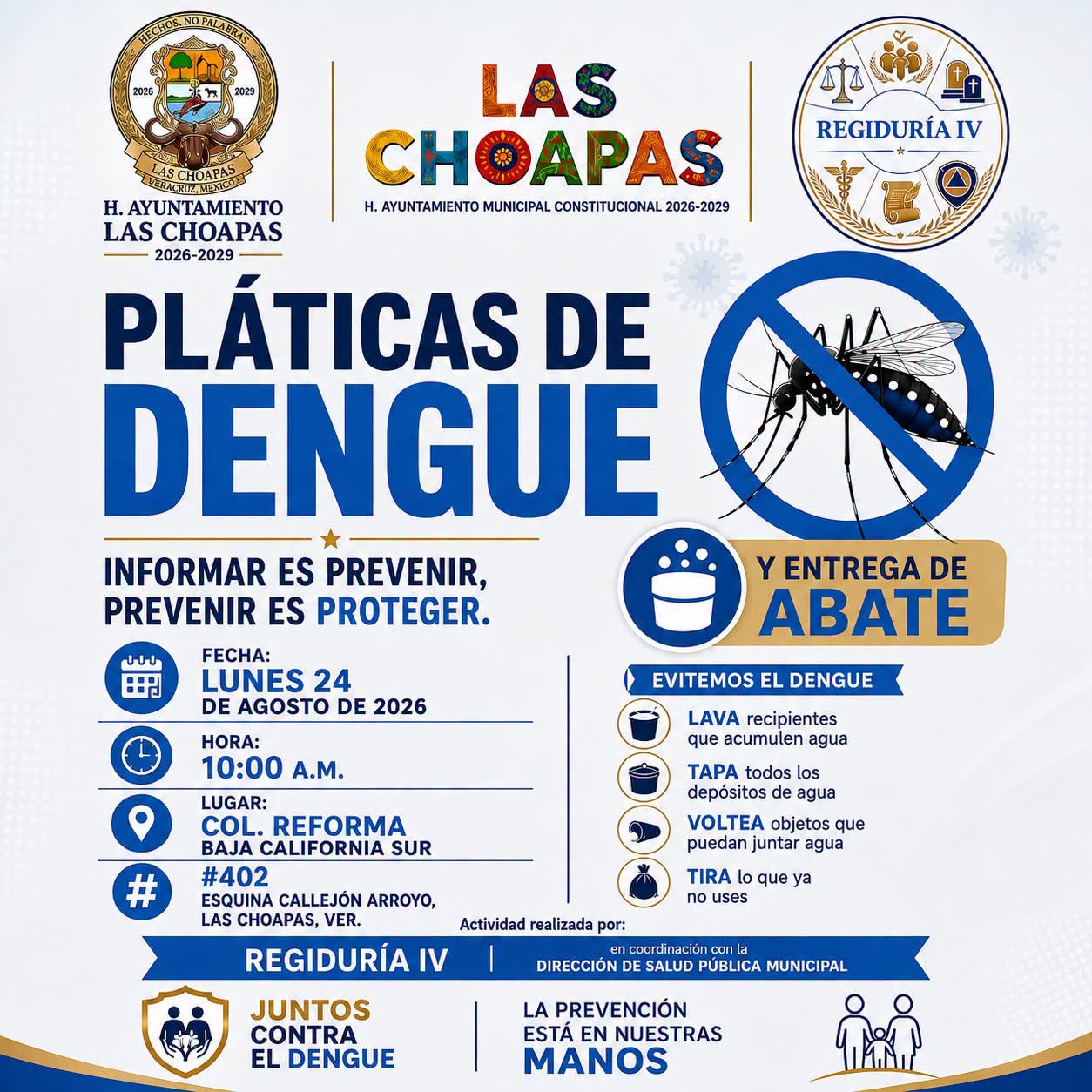 PLATICAS DE DENGUE 2026