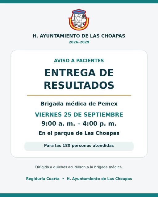 MAÑANA ENTREGAN LOS RESULTADOS DE LA BRIGADA MÉDICA DE PEMEX