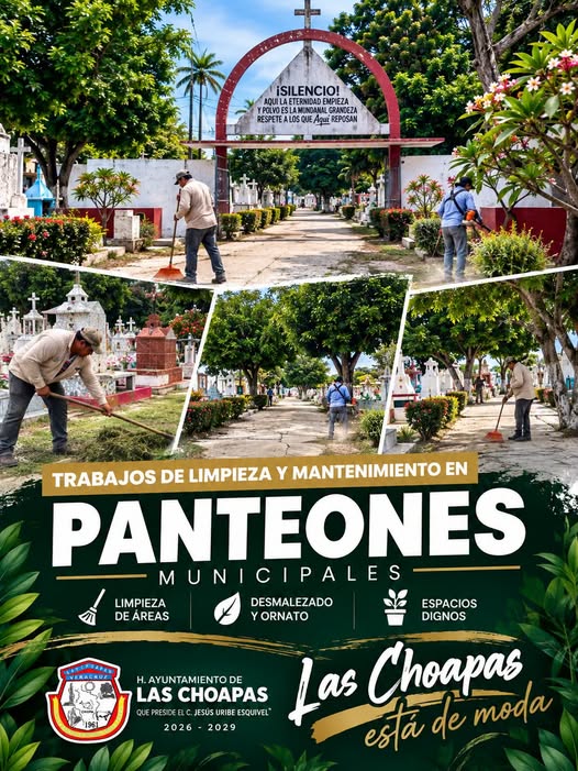 CONTINÚAN LOS TRABAJOS DE MANTENIMIENTO EN LOS PANTEONES MUNICIPALES