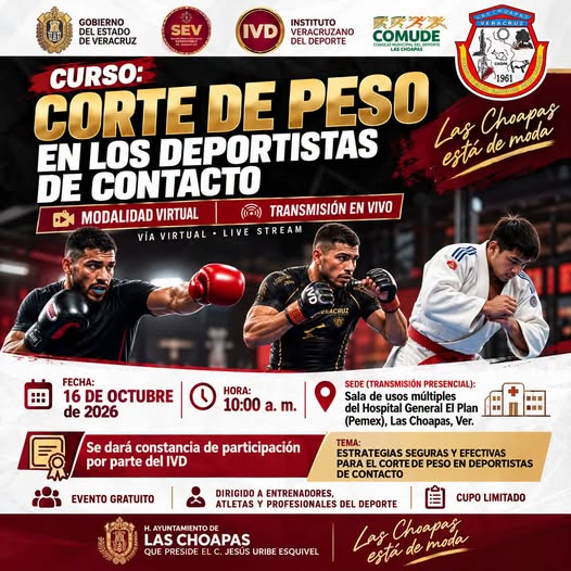 LAS CHOAPAS IMPULSA LA CAPACITACIÓN DEPORTIVA EN COORDINACIÓN CON EL IVD