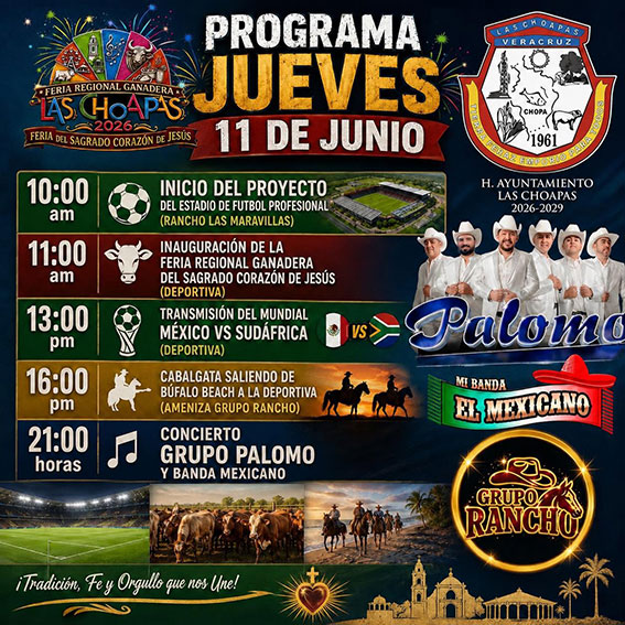 Programa del 11 de Junio - Feria Regional Ganadera