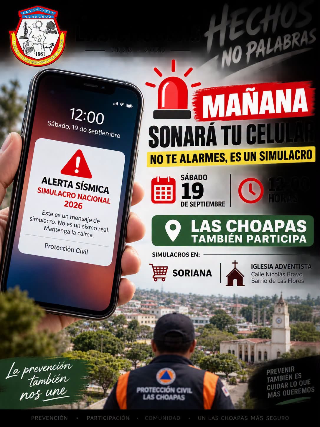 MAÑANA A LAS 12:00 SONARÁ LA ALERTA EN LOS CELULARES: NO TE ALARMES, ES UN SIMULACRO