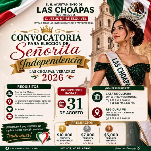 ✨ CONVOCATORIA | SEÑORITA INDEPENDENCIA 2026 ✨