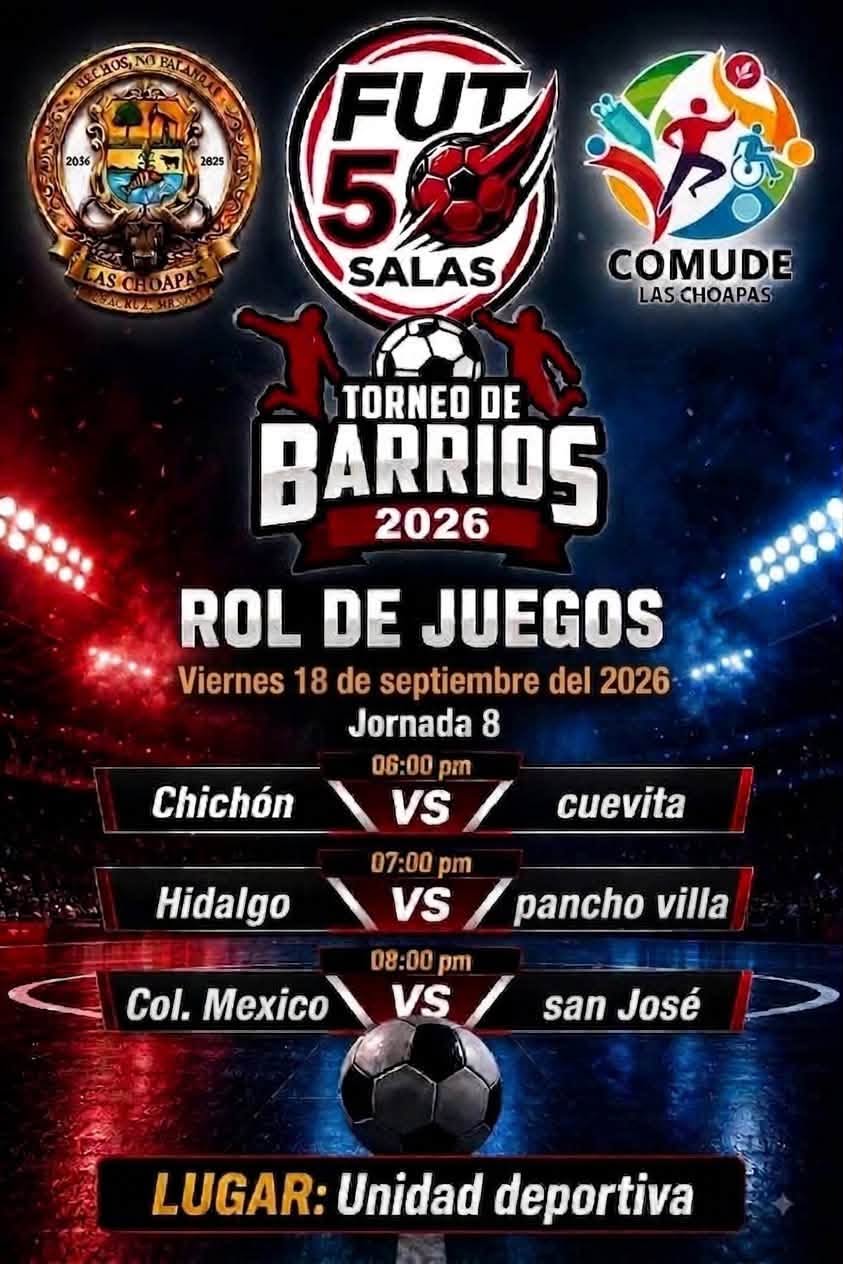 AGENDA DEPORTIVA EN LAS CHOAPAS | DEL 18 AL 20 DE SEPTIEMBRE