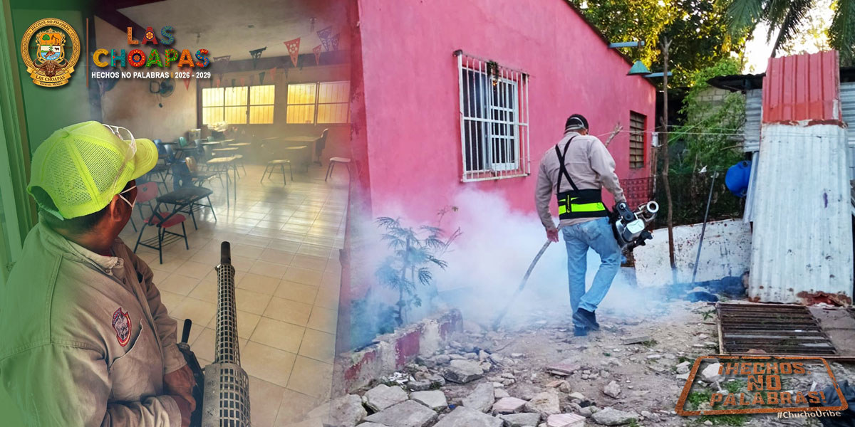 Se llevó a cabo una importante jornada de fumigación en distintos puntos de Las Choapas.