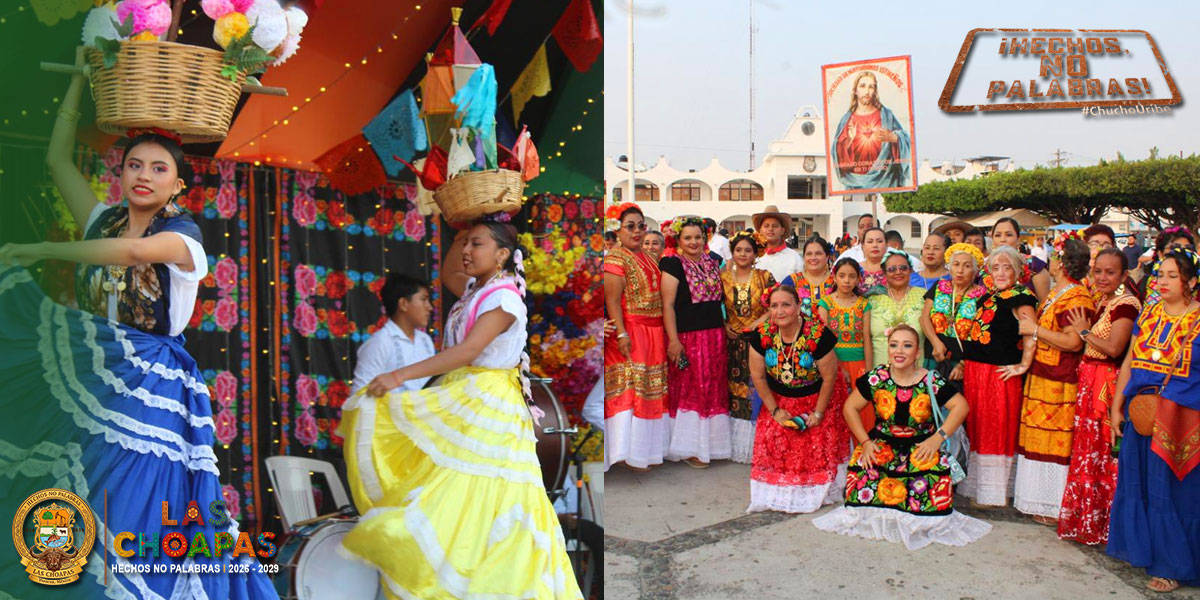 Jesús “Chucho” Uribe Esquivel, presenta el espectáculo La Guelaguetza 2026 en Las Choapas.