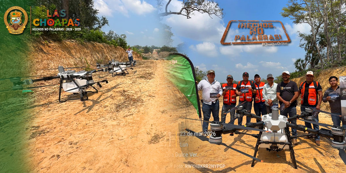 Se realiza capacitación de pilotos de drones como parte de las acciones que fortalecen el campo choapense.